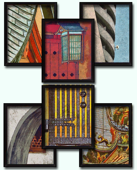 Asian Architectural Patterns Impressionistic Art Asian Architectural Patterns Impressionistic Art DIY Download Millennial Impressionist Paintings Richard Neuman Two Bananas Art