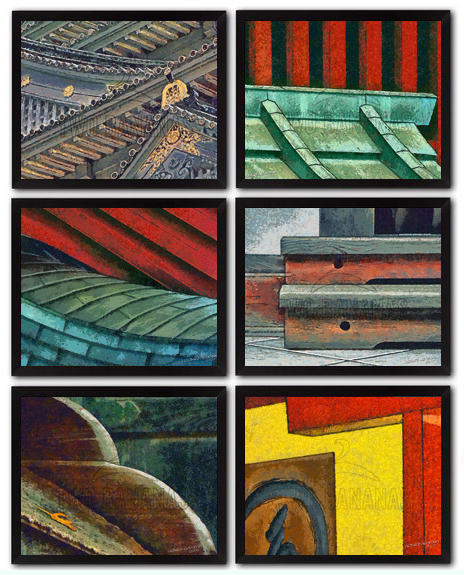 Japan Old Architectural Patterns Impressionistic Art Japan Old Architectural Patterns Impressionist Art DIY Download Millennial Impressionist Paintings Richard Neuman Two Bananas Art